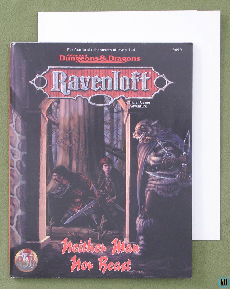 Image for Neither Man Nor Beast (Advanced Dungeons & Dragons Ravenloft) w Poster Map