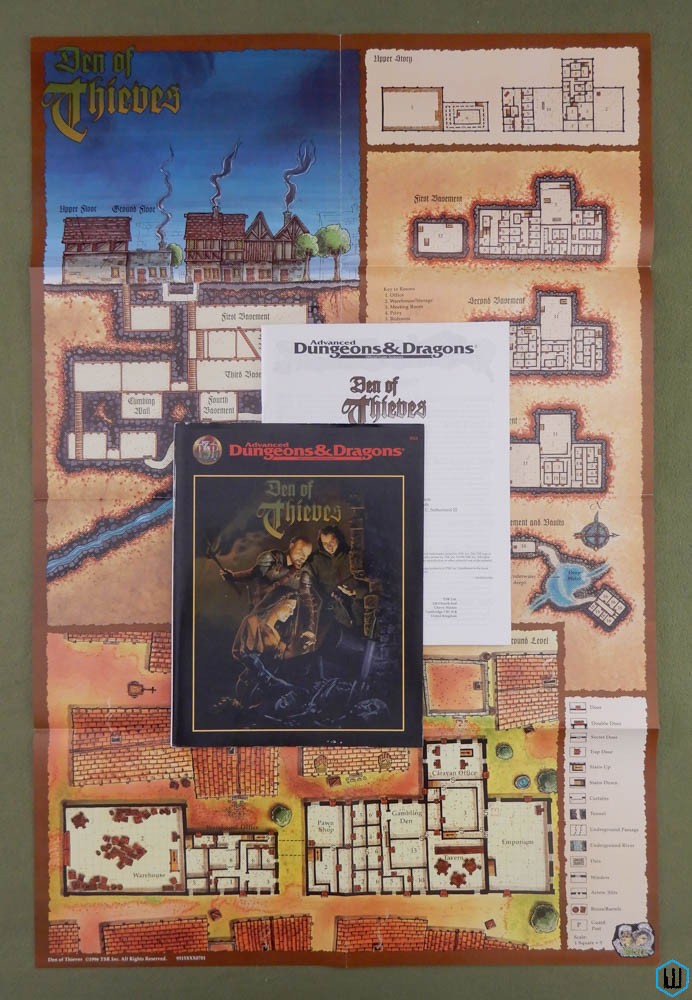 Den of Thieves (Advanced Dungeons & Dragons) Original w MAP