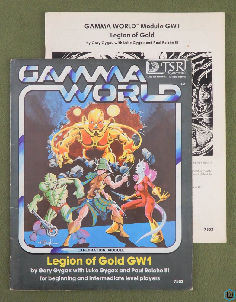 Legion of Gold (Gamma World RPG Module GW1) Gary Gygax Original 1982