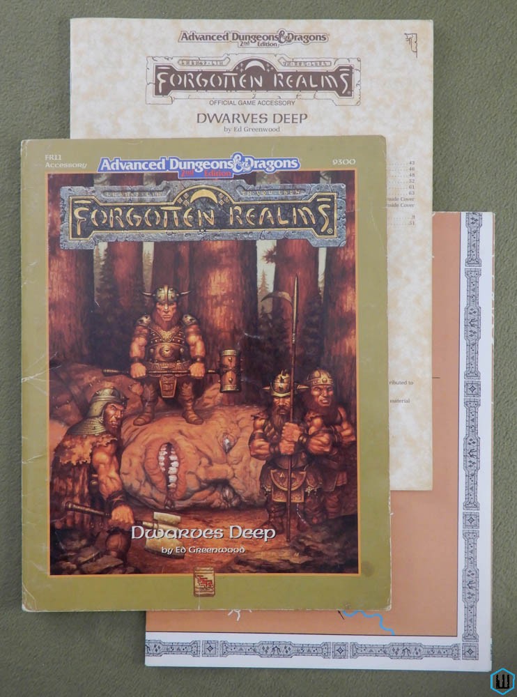 Dwarves Deep (Advanced Dungeons Dragons Forgotten Realms FR11) w MAP