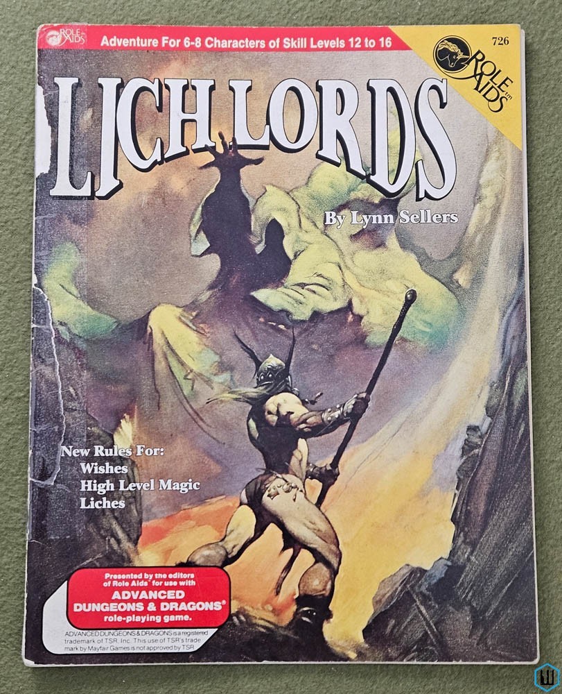 Lich Lords - PLAY COPY (Advanced Dungeons Dragons Role Aids) Mayfair Games MGI 726