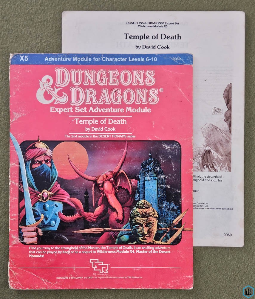 Temple of Death - PLAY COPY (Dungeons Dragons X5) Original 1983 edition TSR 9069
