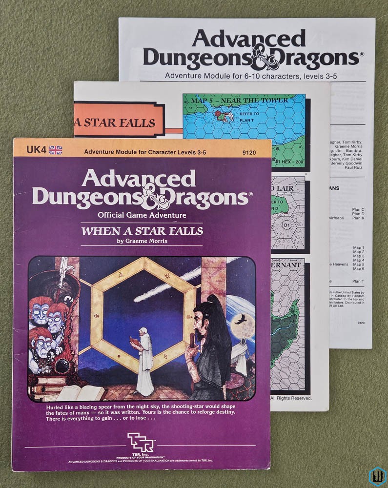 When a Star Falls (Advanced Dungeons & Dragons UK4) PLAY COPY TSR 9120