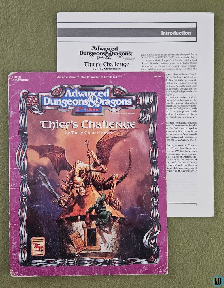 Thief's Challenge (Advanced Dungeons Dragons HHQ3) PLAY COPY TSR 9420