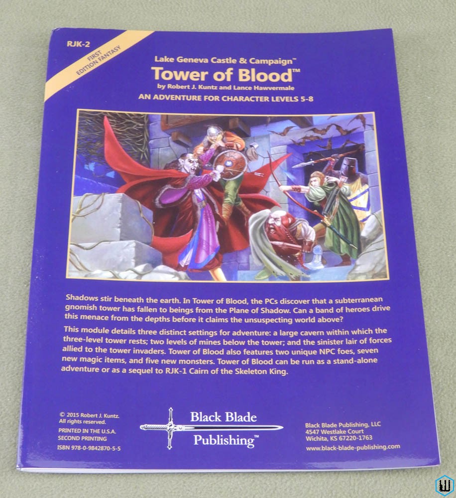 Tower of Blood (Dungeons Dragons) Robert Kuntz