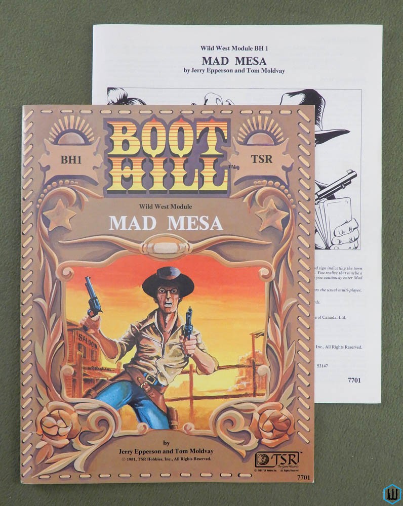 Mad Mesa (Boot Hill RPG module BH1) 1981 1ST PRINTING
