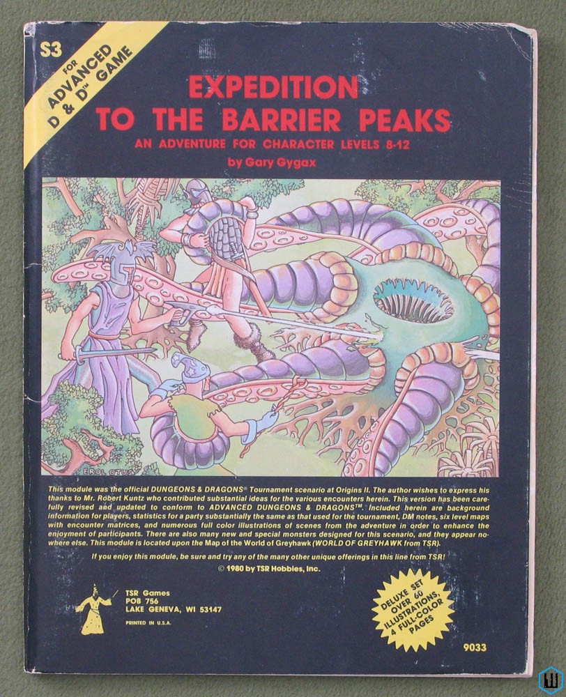 Image for Expedition to the Barrier Peaks (Advanced Dungeons Dragons S3) 1ST PRINTING