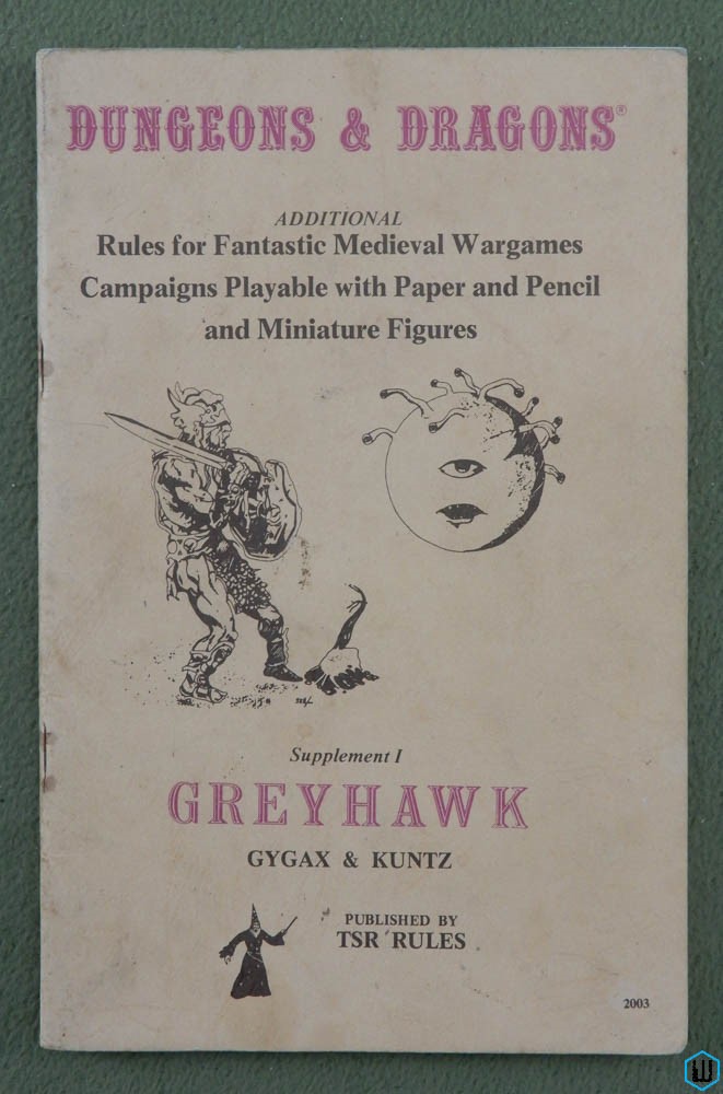 Dungeons & Dragons Supplement I: Greyhawk - 11TH PRINT