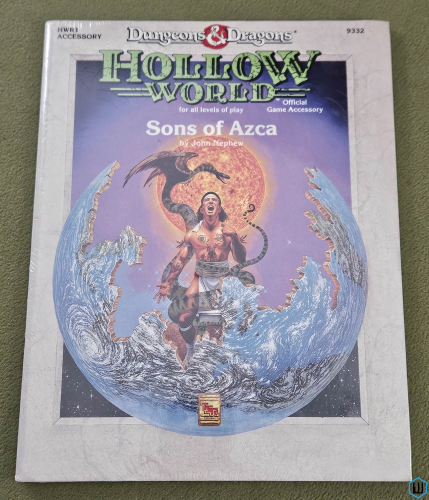 Sons of Azca (Dungeons Dragons Hollow World HWR1) SEALED w MAP