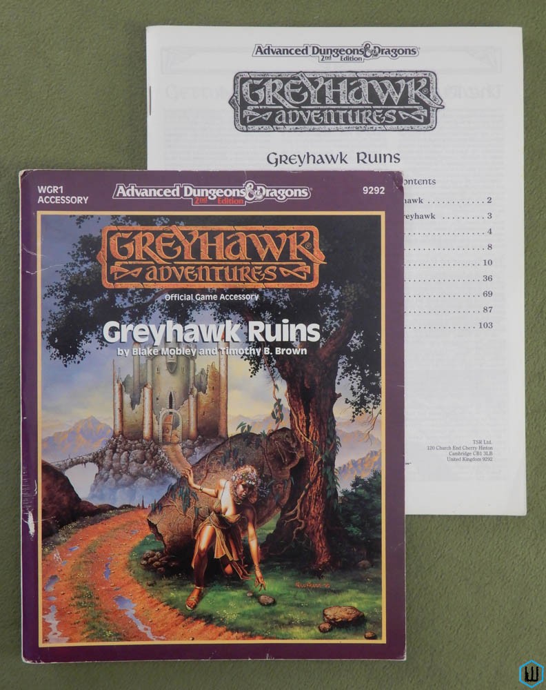 Greyhawk Ruins (Advanced Dungeons Dragons WGR1) Original 1990 edition