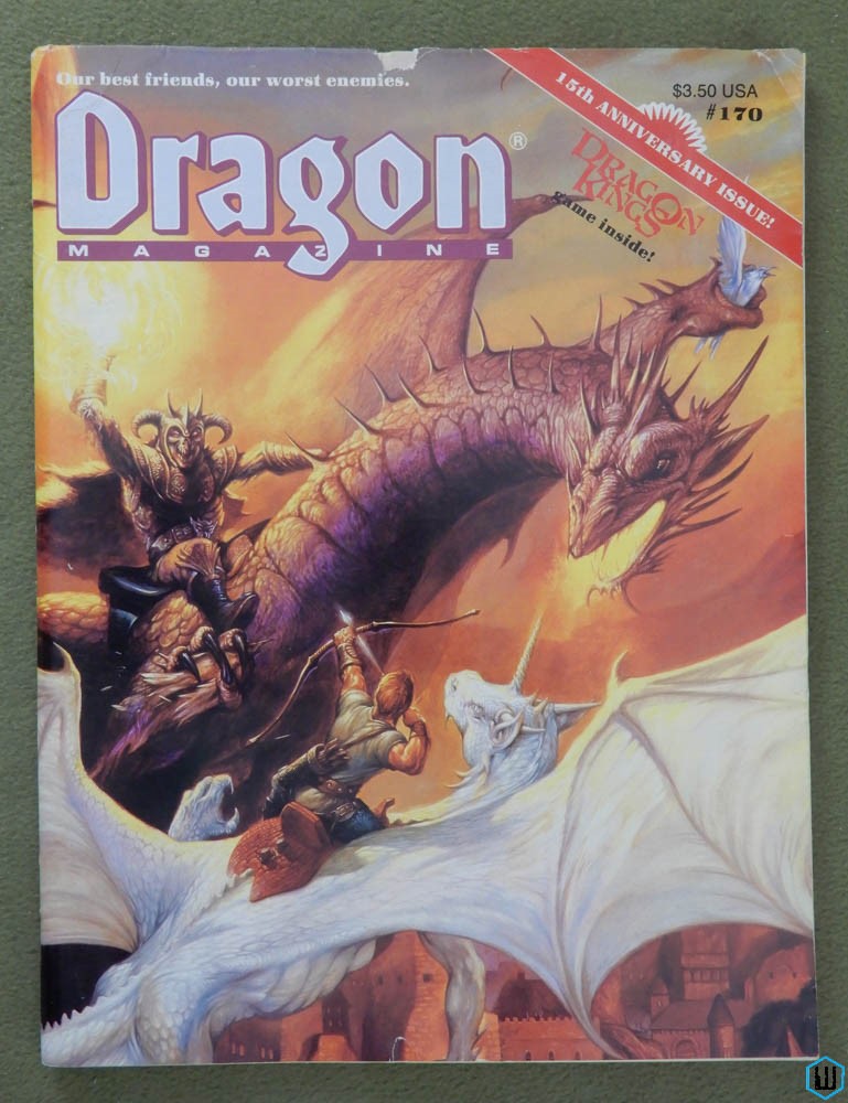 Dragon Magazine, Issue 170 (Dragons x4; Voyage Princess Ark)