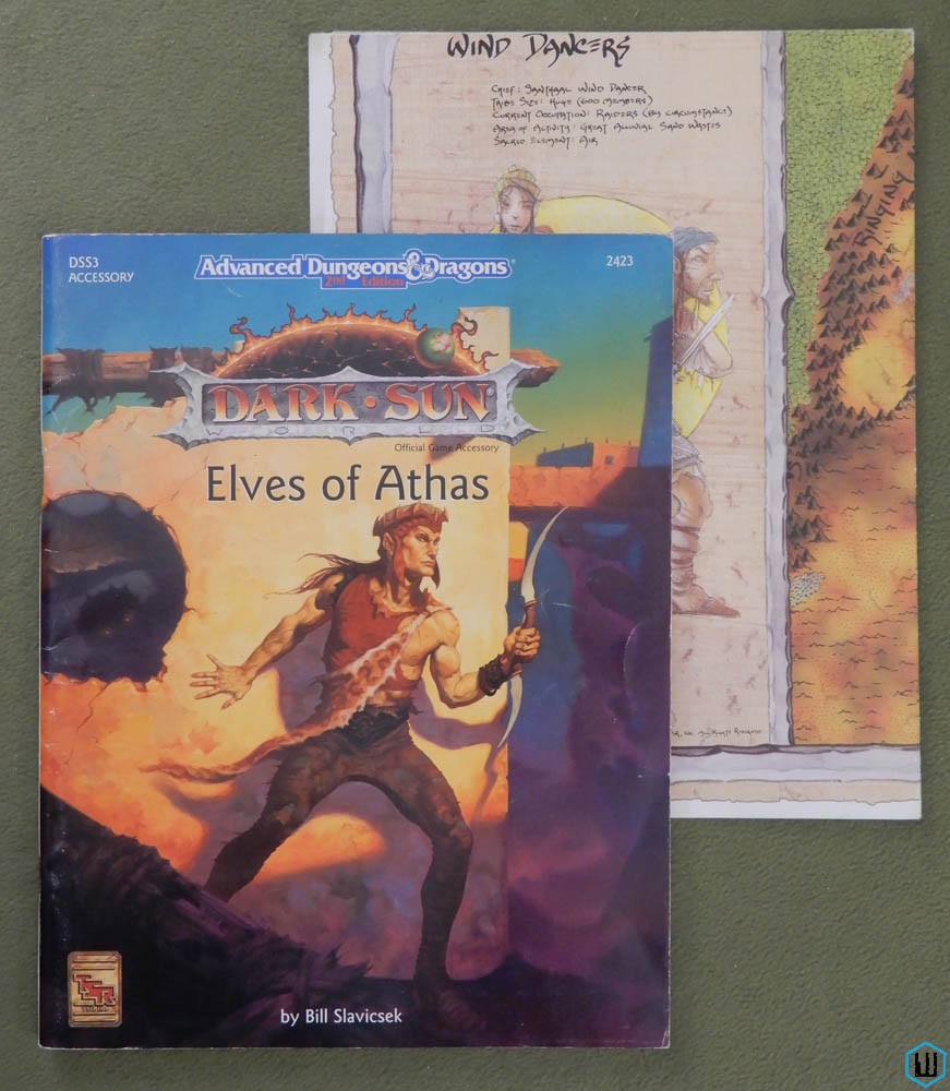 Elves of Athas (Advanced Dungeons Dragons Dark Sun DSS3) w MAP