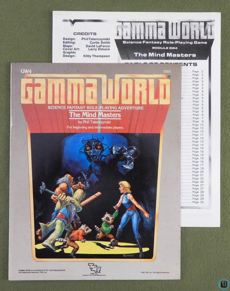 Mind Masters (Gamma World RPG Module GW4) Original 1984 edition