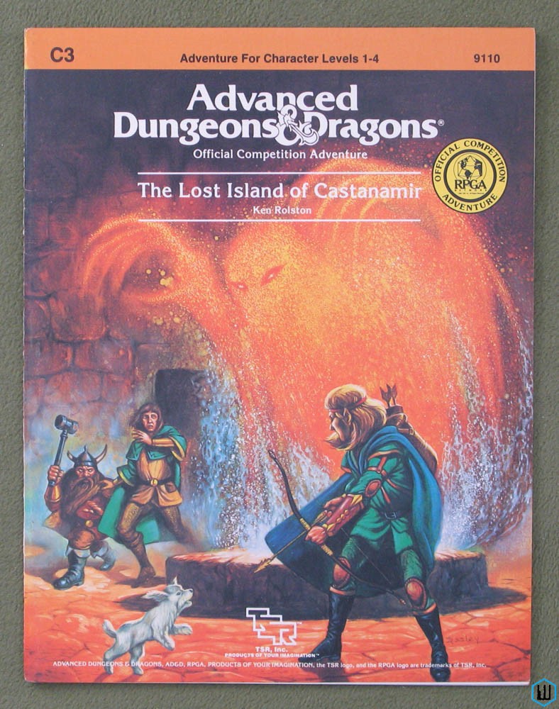 Image for Lost Island of Castanamir (Advanced Dungeons Dragons RPGA C3) Original 1984