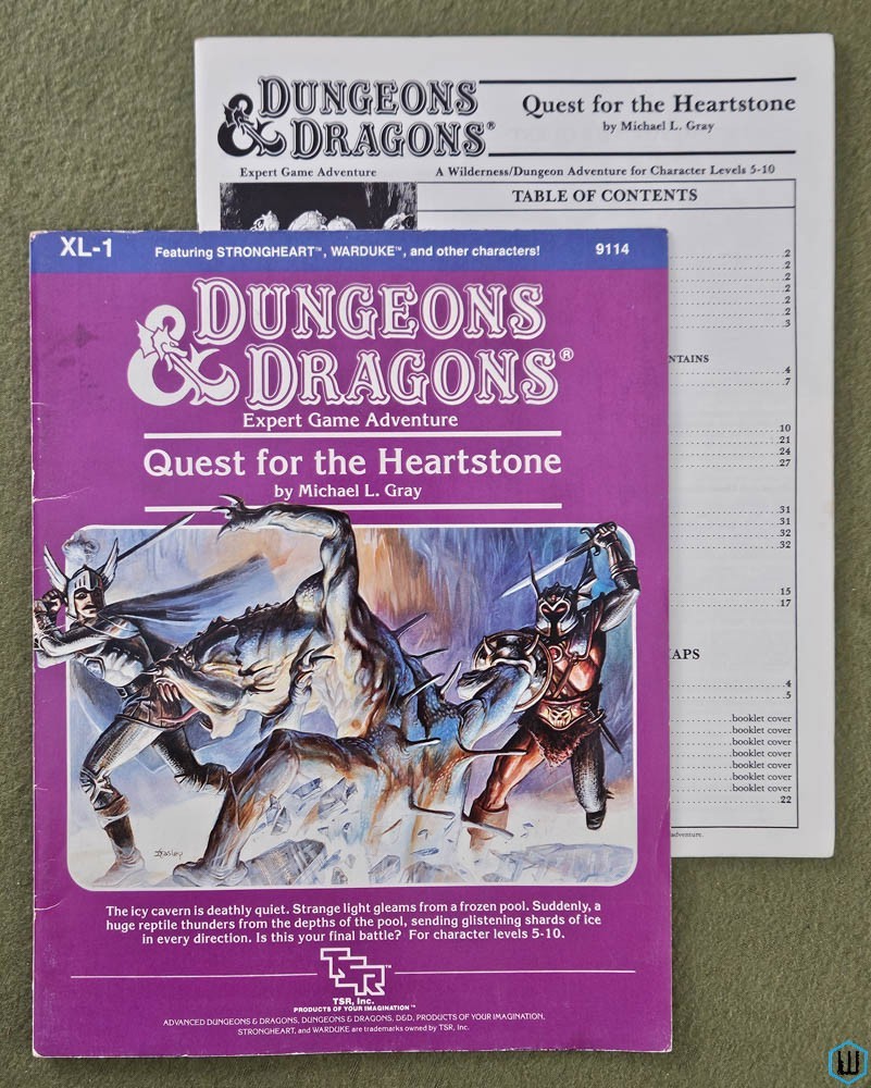 Quest for the Heartstone (Dungeons & Dragons XL1) Original 1984 edition TSR 9114