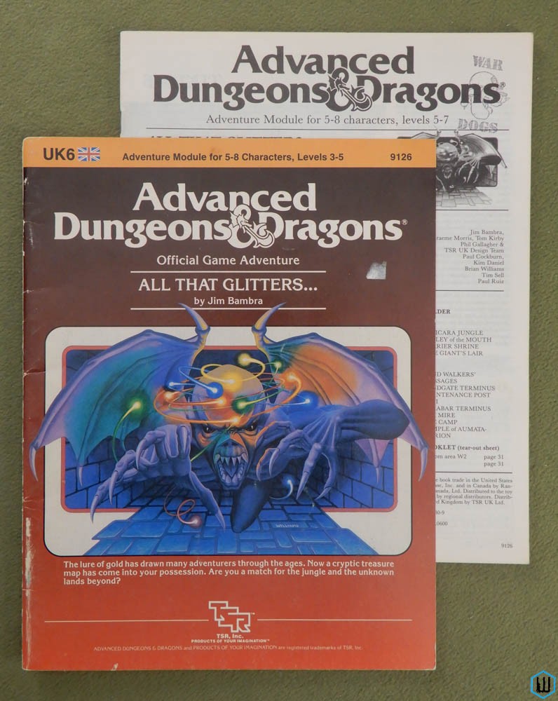 All That Glitters (Advanced Dungeons Dragons UK6) Original 1984 edition