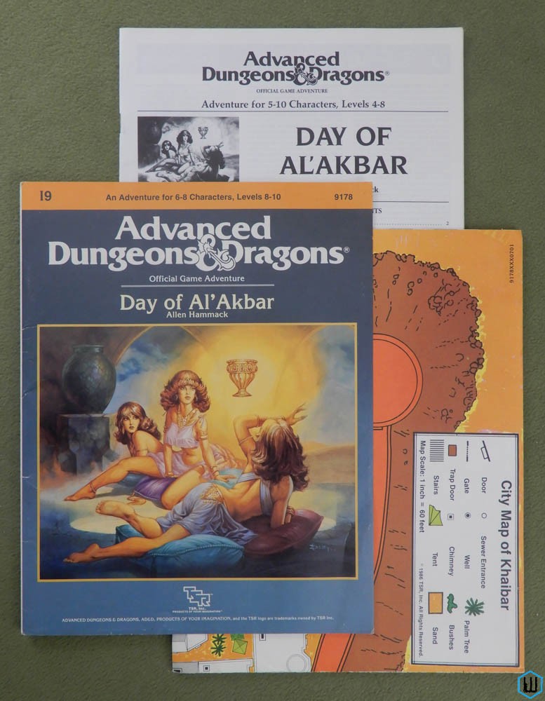 Day of Al'Akbar (Advanced Dungeons Dragons I9) Original w MAP