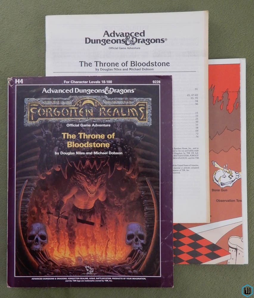 Throne of Bloodstone (Advanced Dungeons Dragons H4) Original w Map
