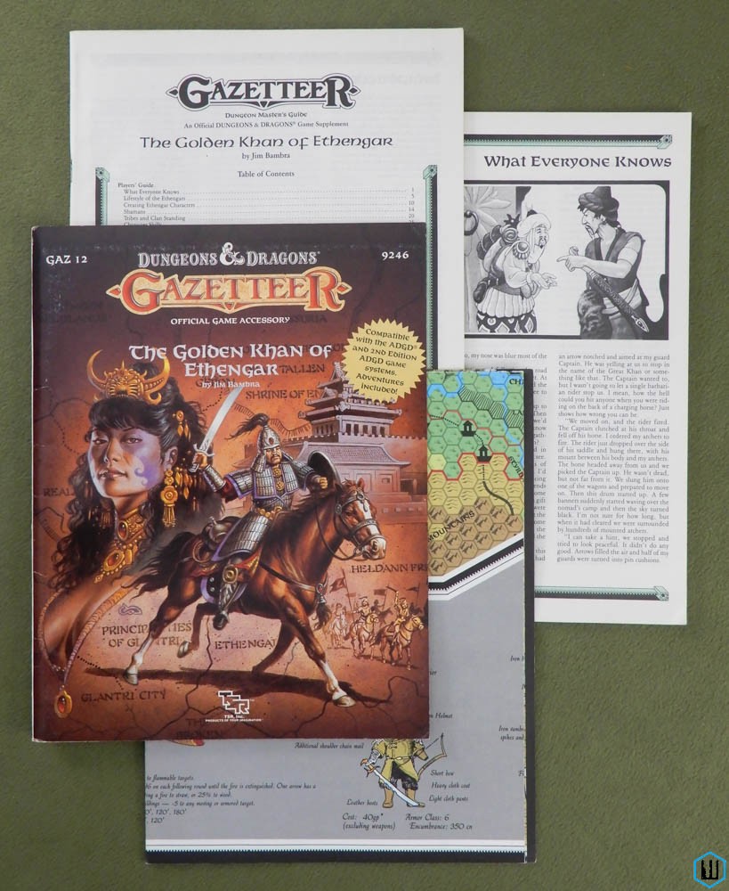 Golden Khan of Ethengar (Dungeons & Dragons Gazetteer GAZ12) Original w MAP