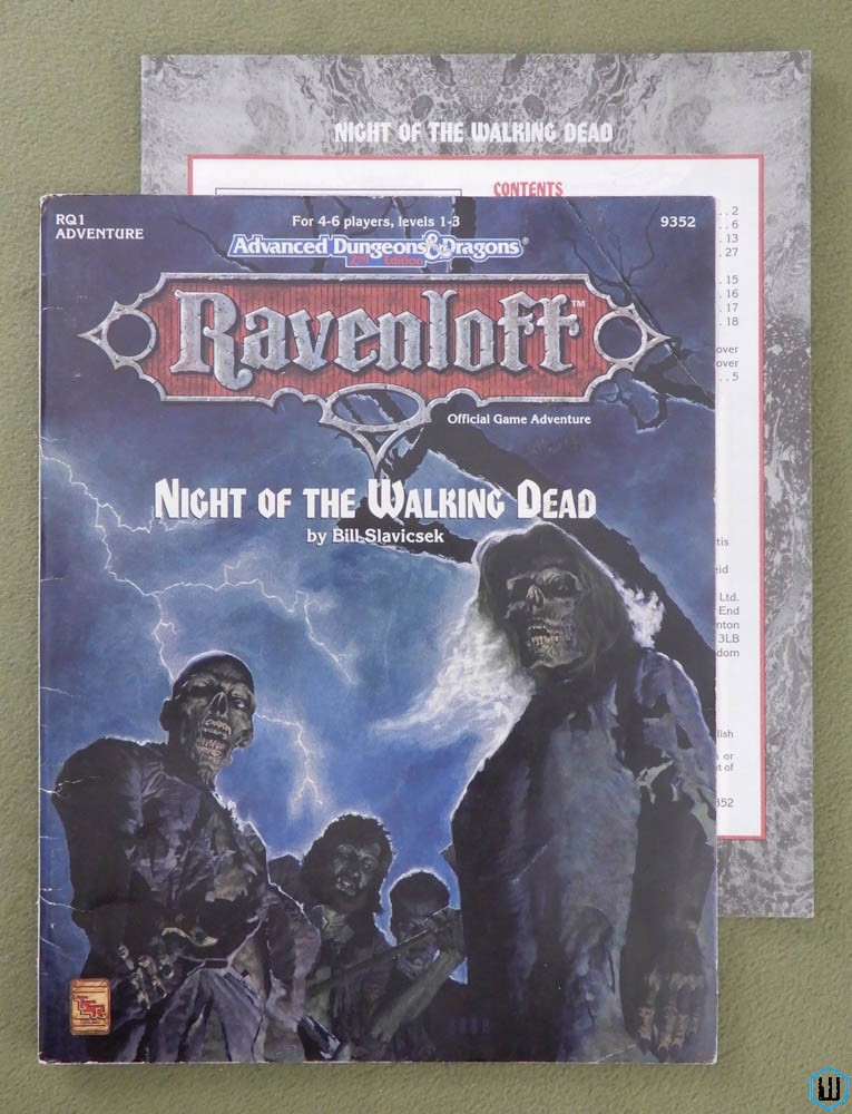 Night of the Walking Dead (Dungeons Dragons Ravenloft RQ1) Original 1992