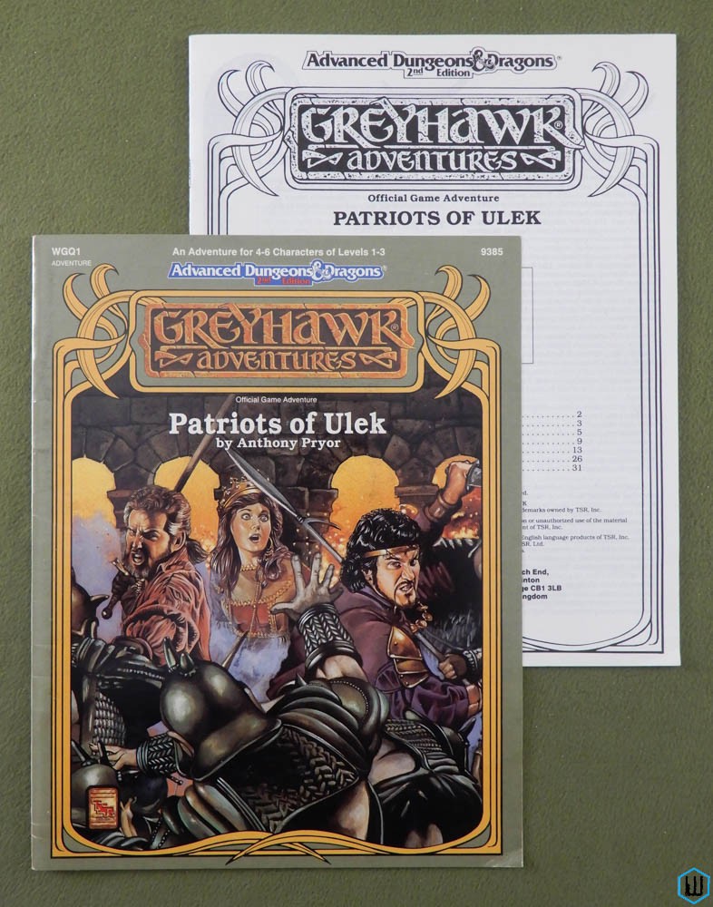 Patriots of Ulek (Advanced Dungeons Dragons Greyhawk WGQ1) Original edition
