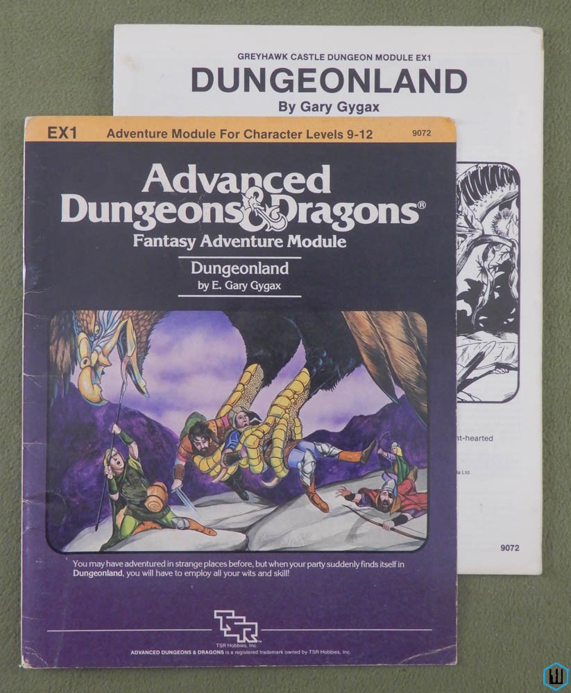 Dungeonland (Advanced Dungeons Dragons EX1) Gary Gygax Original 1983 edition
