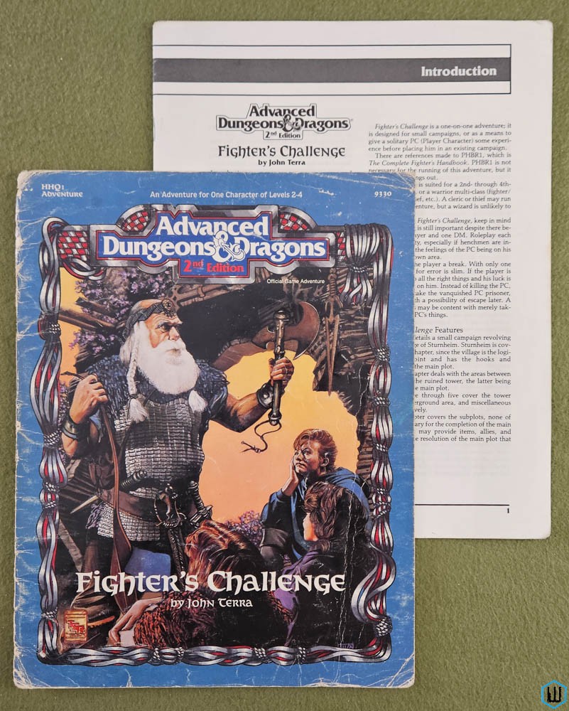 Fighter's Challenge (Advanced Dungeons Dragons Module HHQ1) PLAY COPY TSR 9330