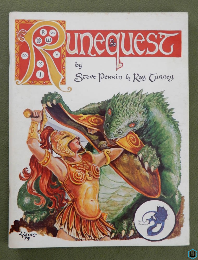 Runequest, 2nd edition (1ST PRINT) RPG Paperback Staplebound