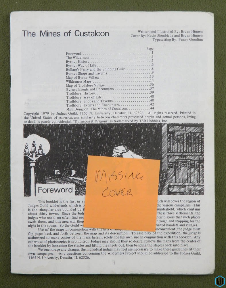 Mines of Custalcon (Dungeons & Dragons) - NO COVER