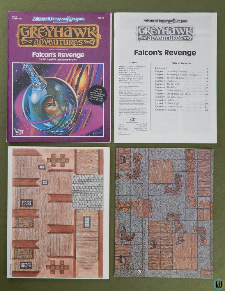 Falcon's Revenge (Advanced Dungeons Dragons Greyhawk WGA1) UNPUNCHED SHEETS