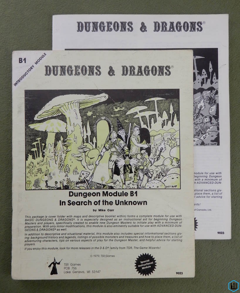 In Search of the Unknown: Monochrome Prt - PLAY COPY (Dungeons Dragons B1)