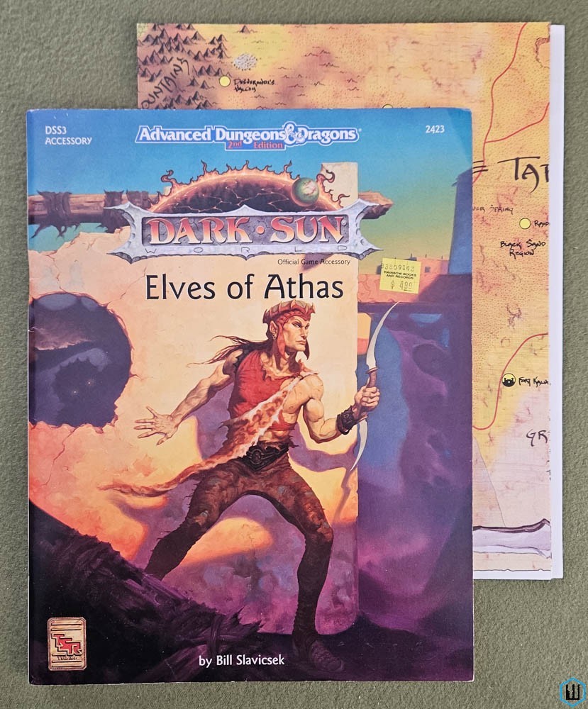 Elves of Athas (Advanced Dungeons Dragons Dark Sun DSS3) w MAP TSR 2423
