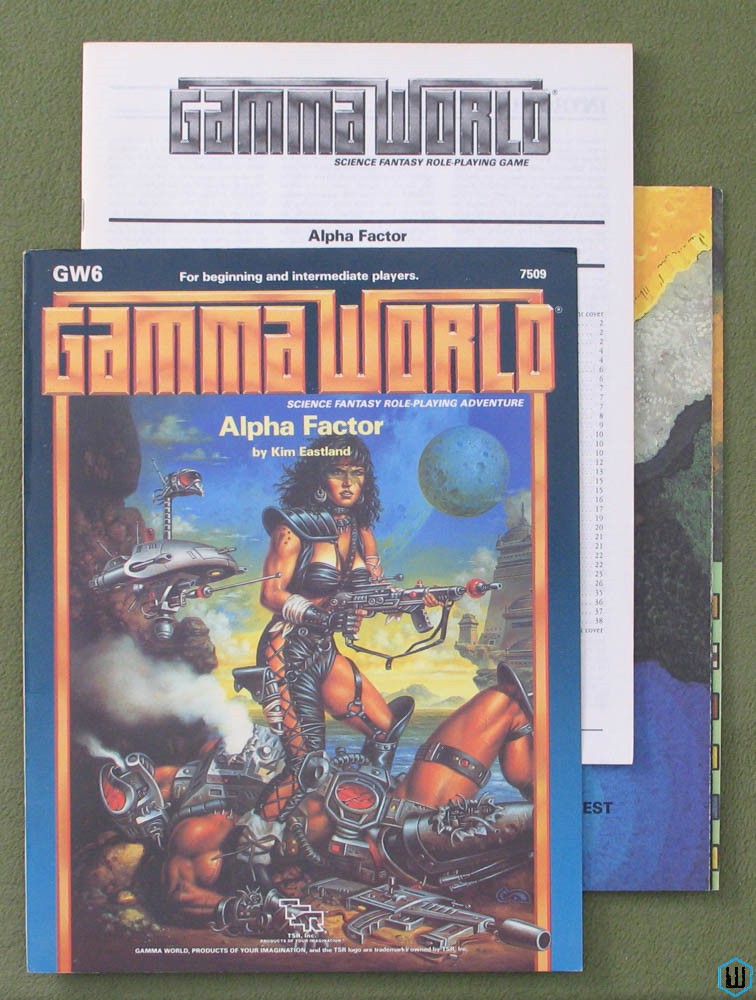 Alpha Factor (Gamma World Module GW6) Original 1986 edition w Poster Map