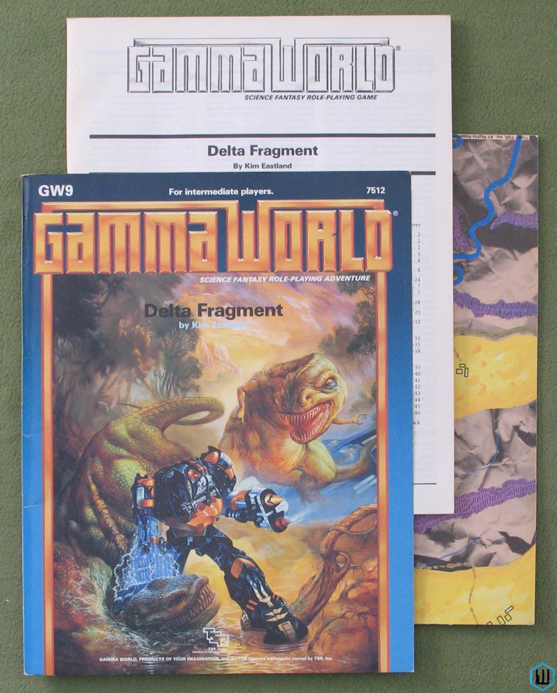 Delta Fragment (Gamma World Module GW9) Original 1987 edition w Poster Map