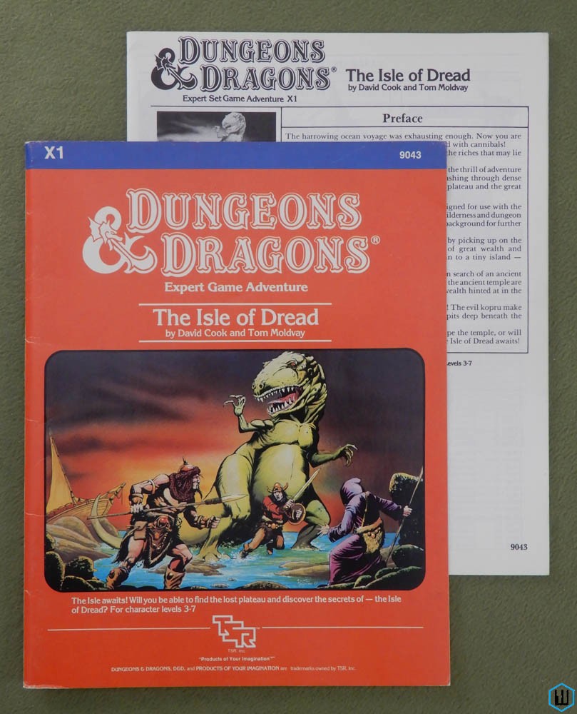 The Isle of Dread (Dungeons Dragons X1) Original 1983 edition