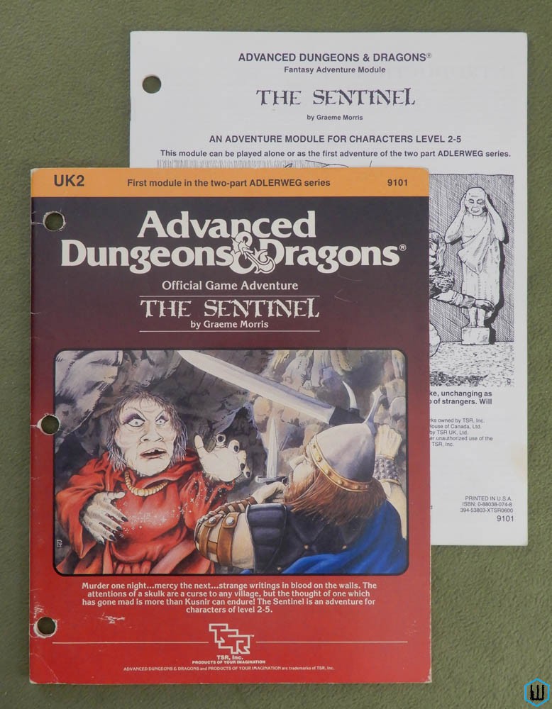 The Sentinel (Advanced Dungeons Dragons UK2) Original 1984 edition