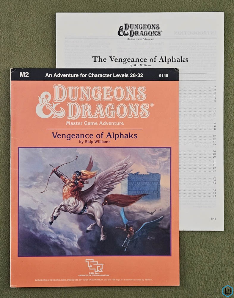 Vengeance of Alphaks (Dungeons & Dragons Module M2) Original 1986 edition