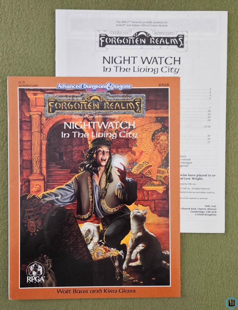 Nightwatch: In the Living City (Forgotten Realms Ravens Bluff LC3) Original 1991 TSR 9316