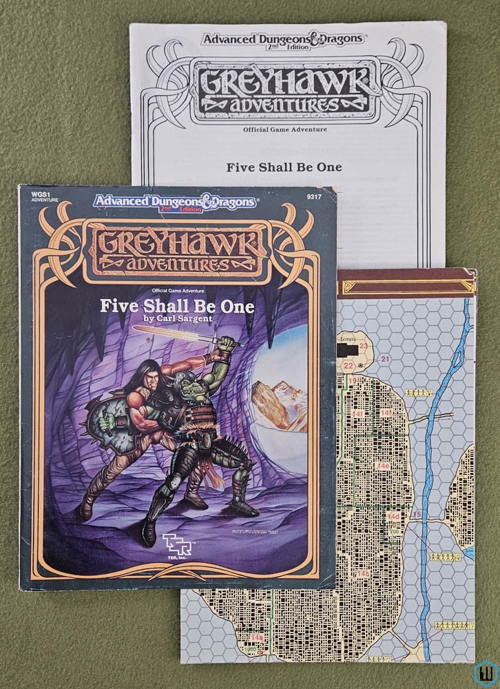 Five Shall Be One (Advanced Dungeons Dragons Greyhawk WGS1) w MAP TSR 9317