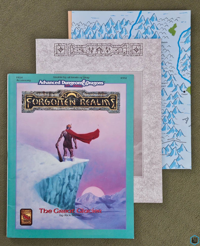 The Great Glacier (Advanced Dungeons Dragons Forgotten Realms FR14) w MAP