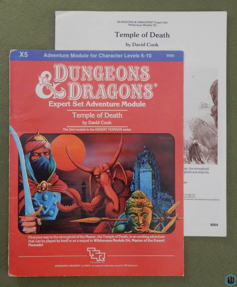 Temple of Death - PLAY COPY (Dungeons Dragons X5) Original 1983 edition