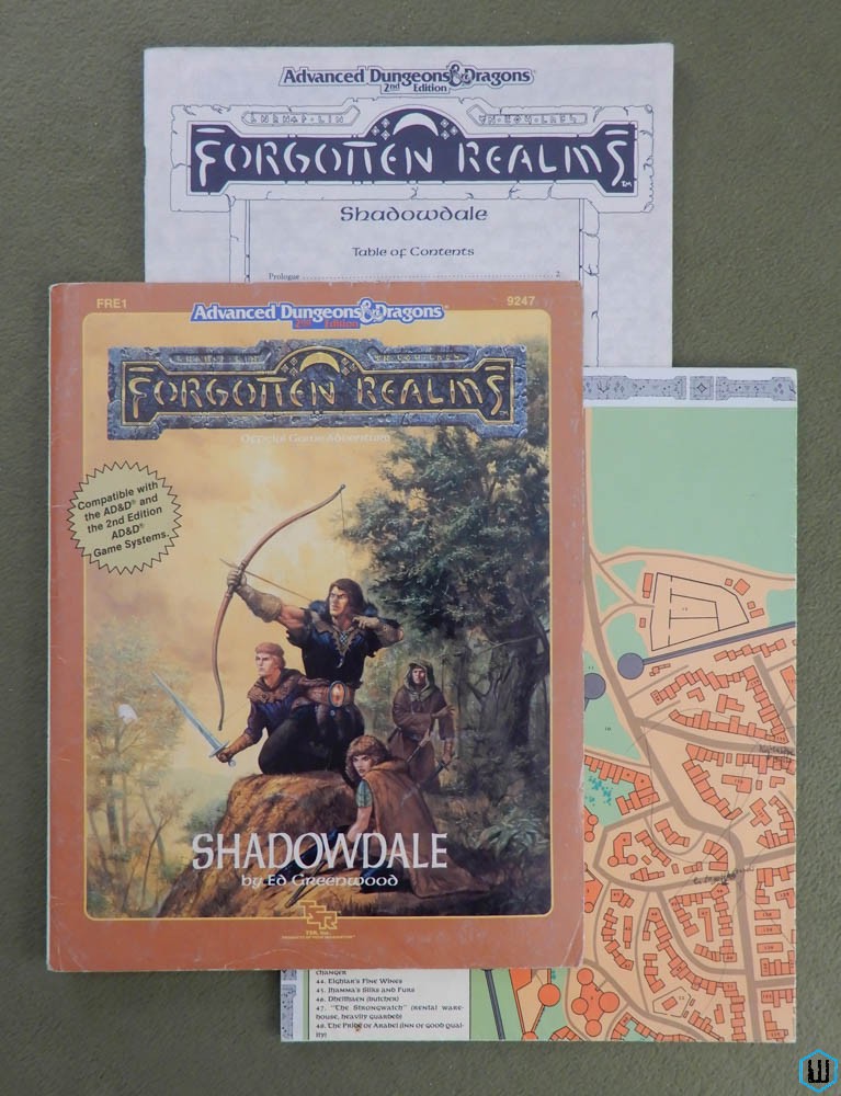 Shadowdale (Advanced Dungeons Dragons Forgotten Realms FRE1) w MAP