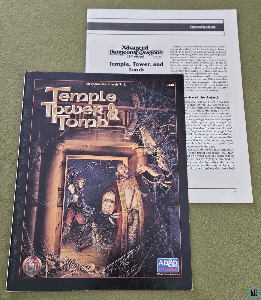 Image for Temple, Tower, and Tomb (Advanced Dungeons & Dragons, 2nd Edition) TSR 9448 Temple, Tower, and Tomb (Advanced Dungeons & Dragons, 2nd Edition) TSR 9448