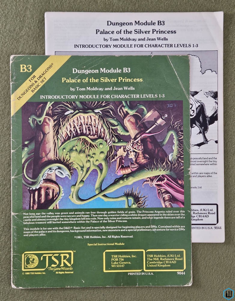 Image for Palace of the Silver Princess - PLAY COPY (Dungeons Dragons B3) TSR 9044 Palace of the Silver Princess - PLAY COPY (Dungeons Dragons B3) TSR 9044