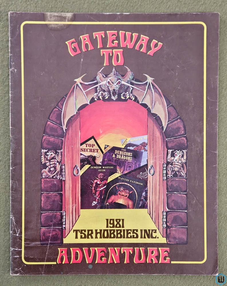 Gateway to Adventure (TSR 1981 Brown Catalog / Catalogue) - 2ND PRINT