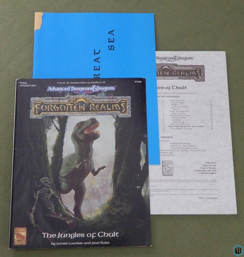 Jungles of Chult (Advanced Dungeons Dragons Forgotten Realms FRM1) w Map