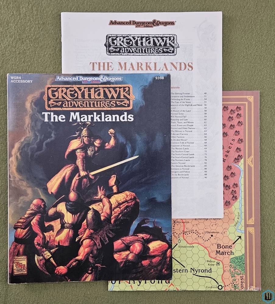 The Marklands (Advanced Dungeons Dragons Greyhawk WGR4) w MAP TSR 9398