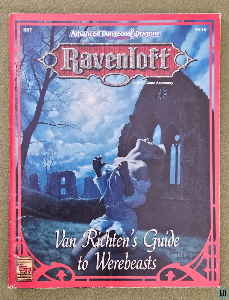Van Richten's Guide to Werebeasts (Dungeons Dragons Ravenloft RR7) Original TSR 9416