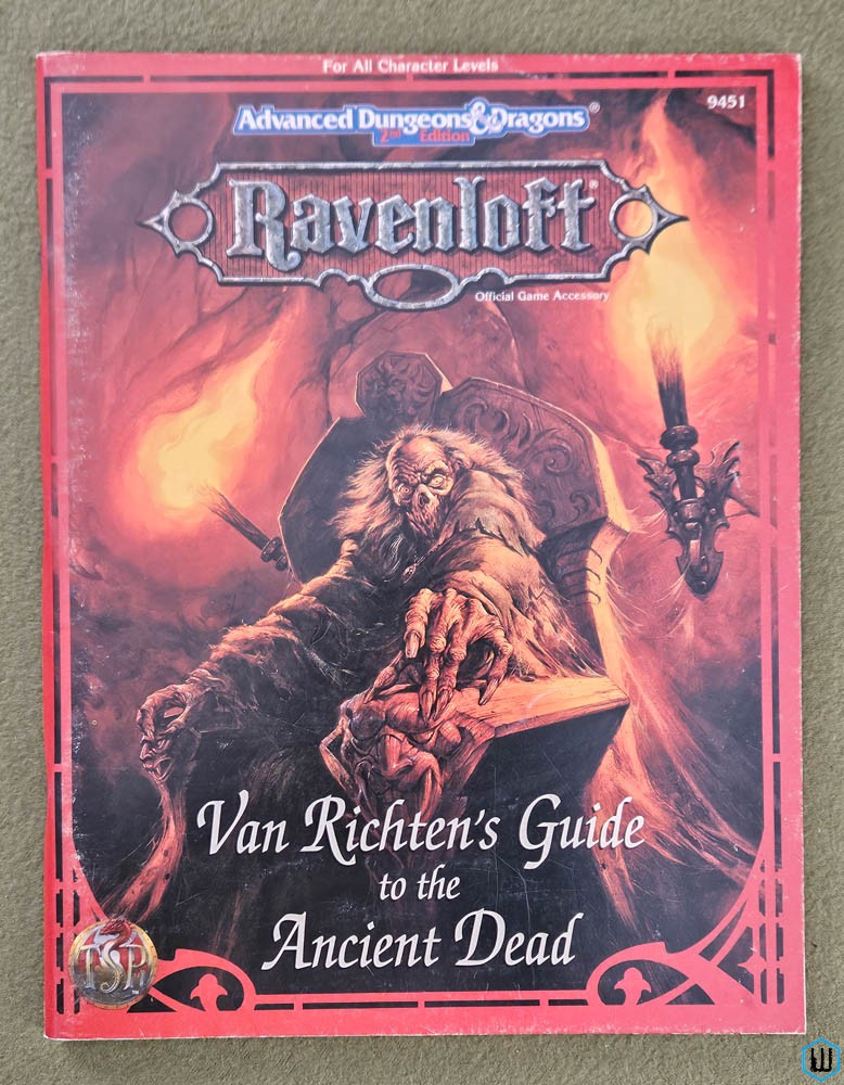 Van Richten's Guide to Ancient Dead (Dungeons Dragons Ravenloft) Original TSR 9451