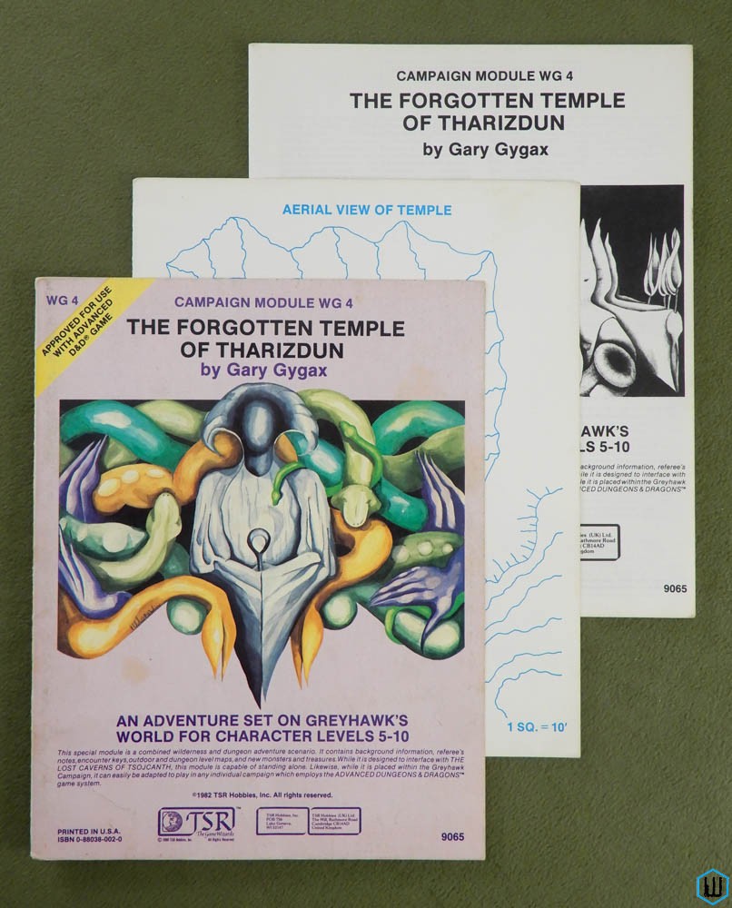 Forgotten Temple of Tharizdun (Dungeons Dragons WG4) Original 1982 edition